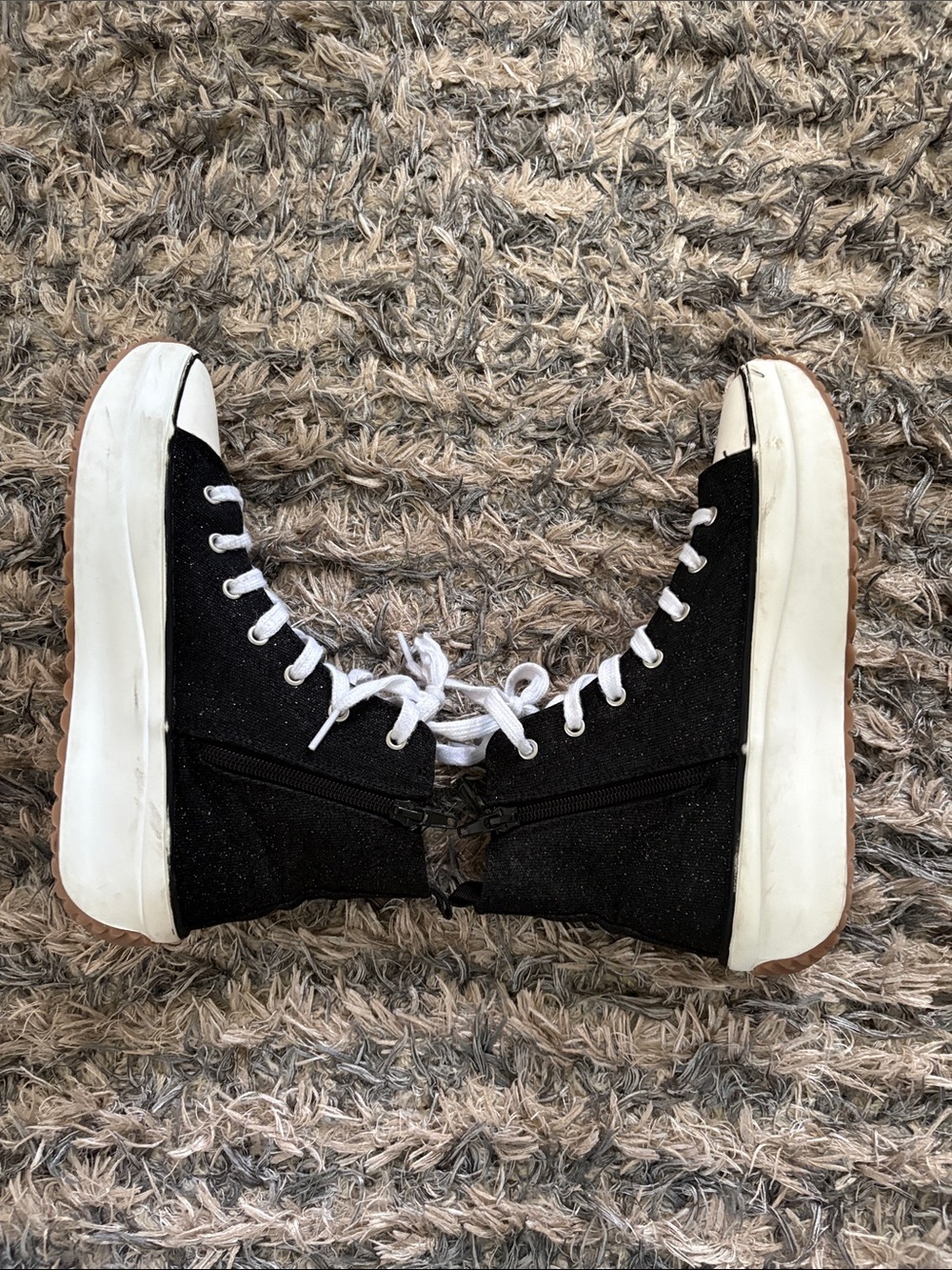 Steve Madden Black and White High-Top Sneakers - Picture 6 of 14
